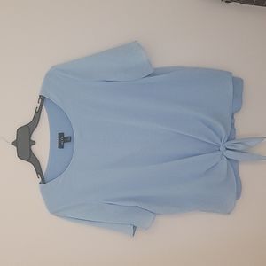 Light blue flowy blouse